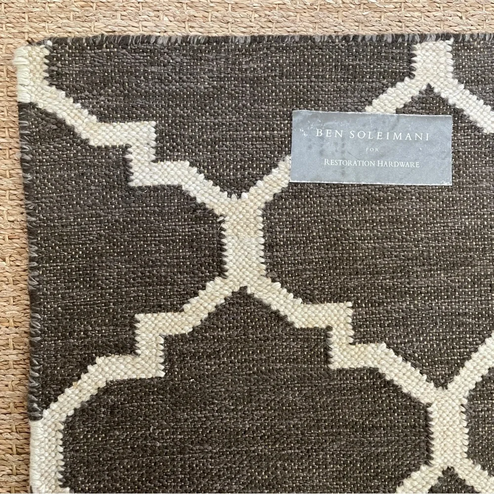 Ben Soleimani for Restoration Hardware Moroccan Tile Flat Weave Accent Rug 3x5’